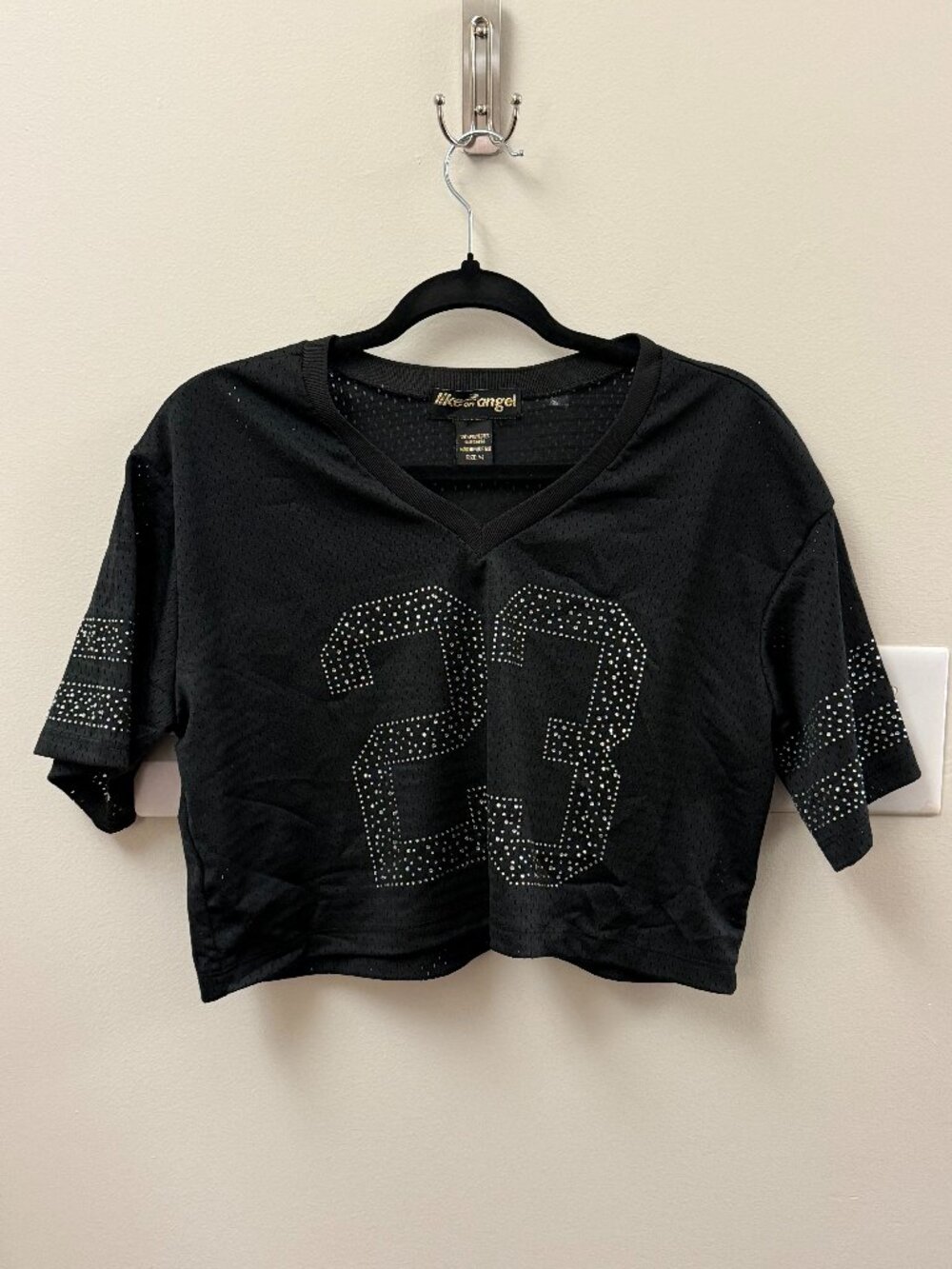Black jersey style top